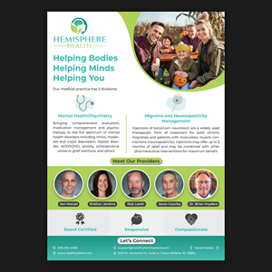Flyer Design by Bidita Saha for Hemisphere Health | Design #30362558