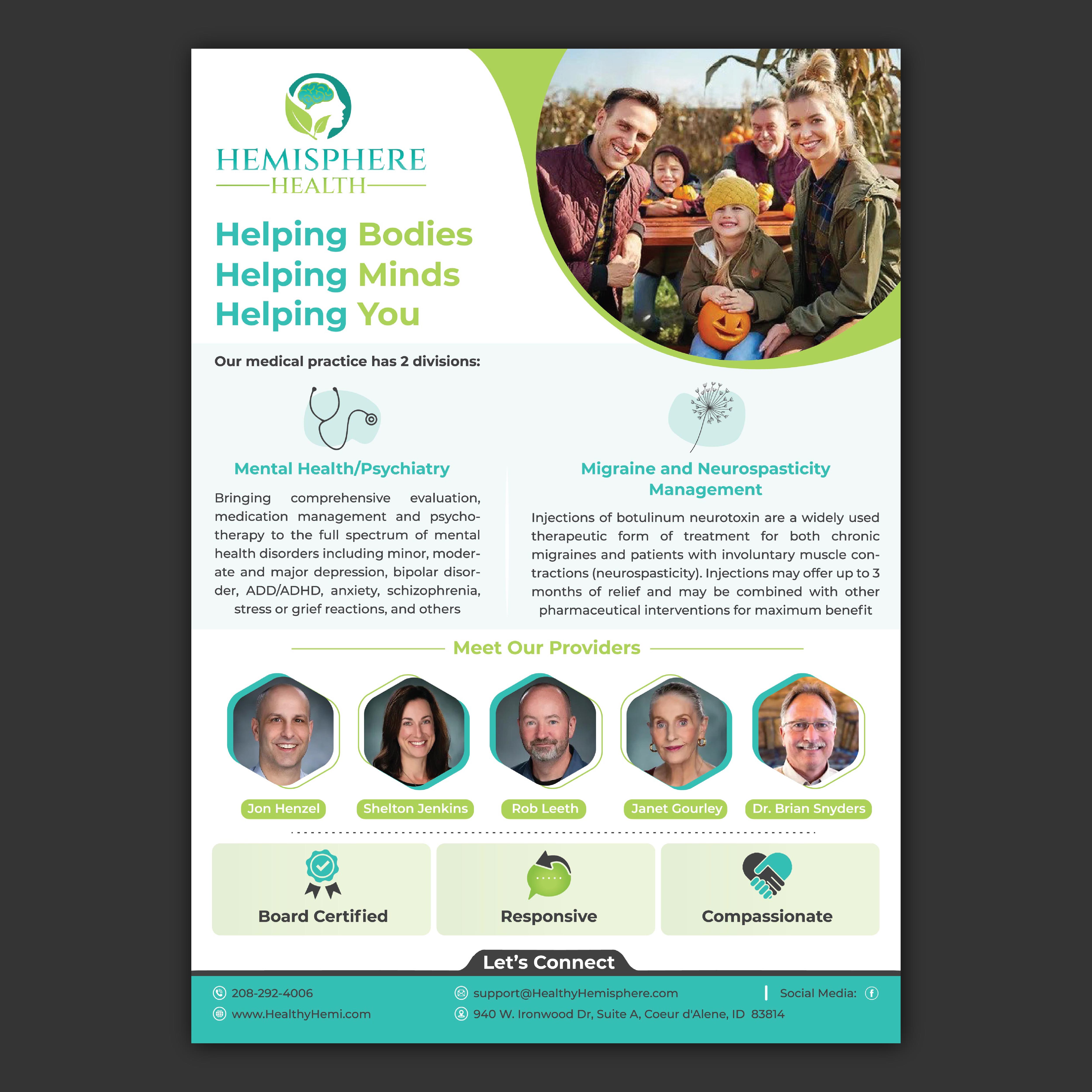 Flyer Design by Bidita Saha for Hemisphere Health | Design #30368521