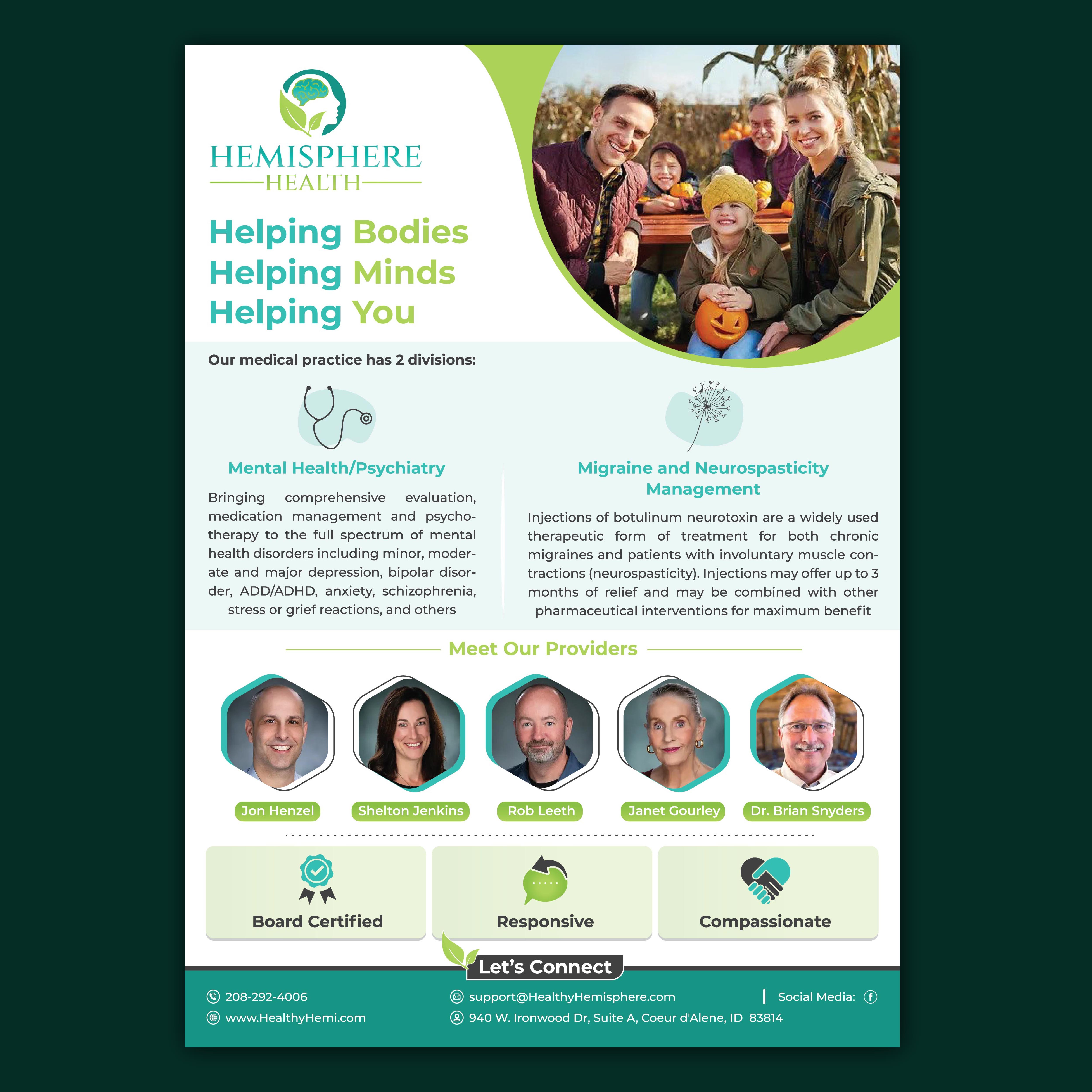 Flyer Design by Bidita Saha for Hemisphere Health | Design #30376437