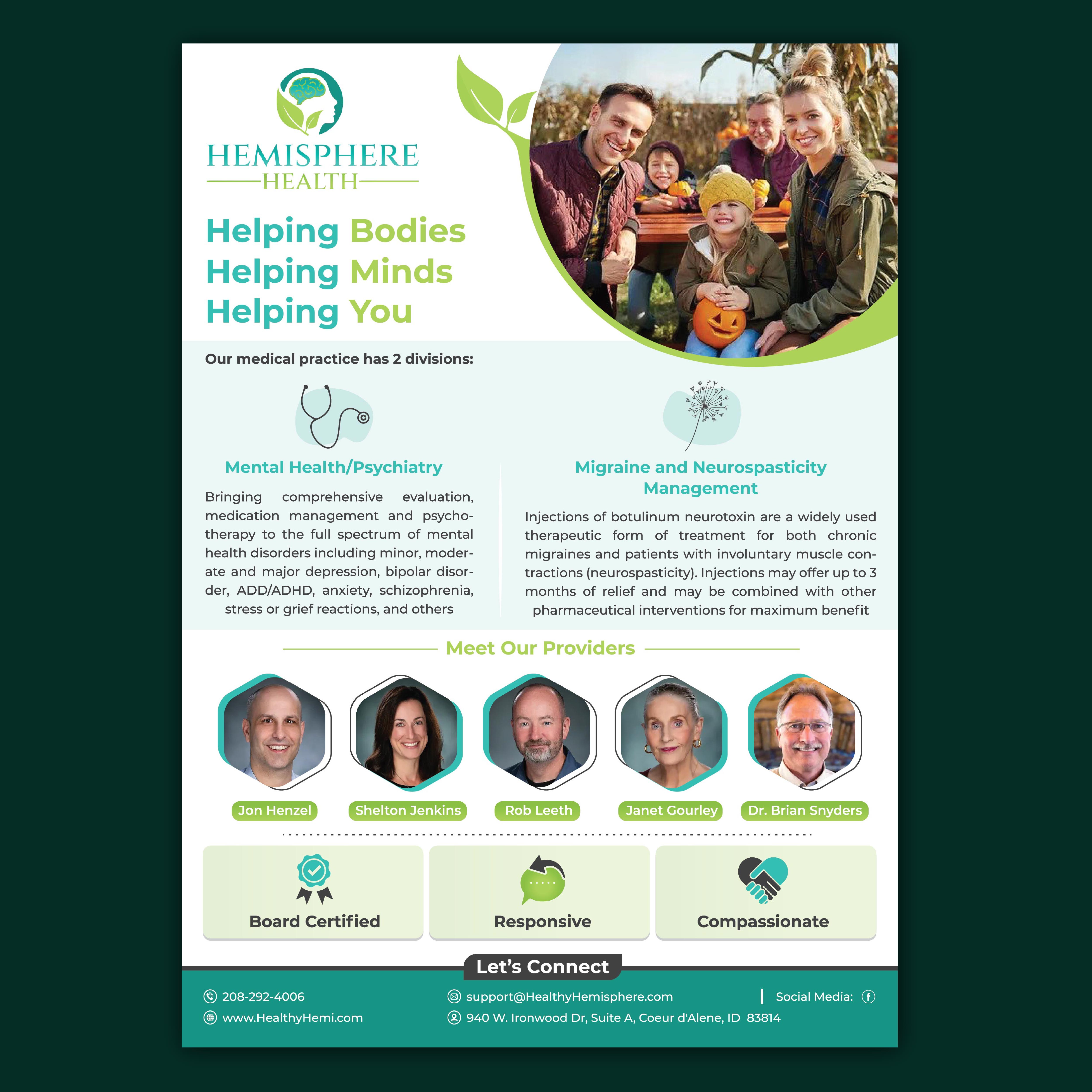 Flyer Design by Bidita Saha for Hemisphere Health | Design #30376607
