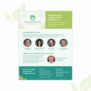 Flyer Design by fernandasuzk for Hemisphere Health | Design: #30391368