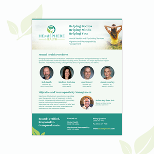 Flyer Design by fernandasuzk for Hemisphere Health | Design: #30396489
