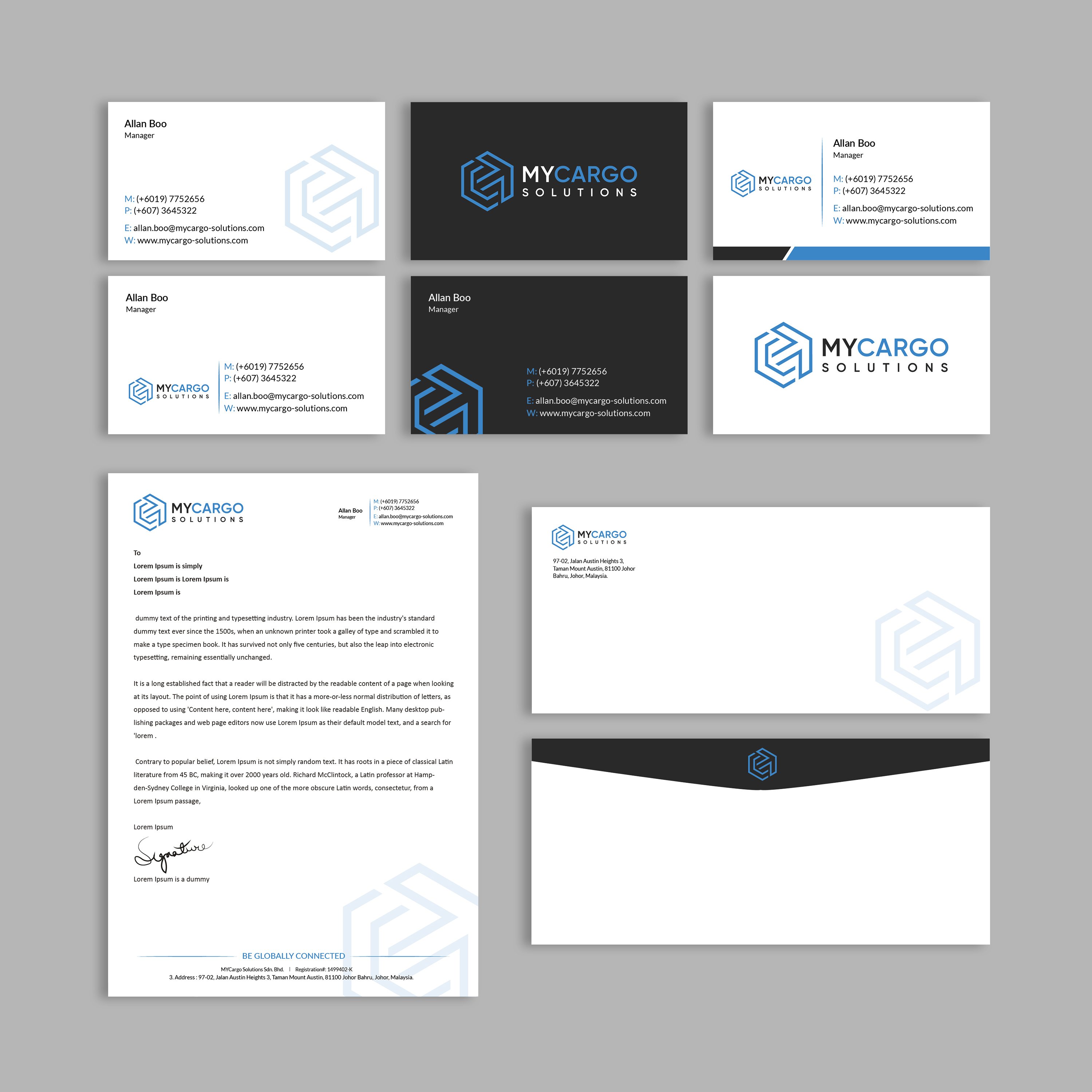 Stationery Design by kousik for Bridgelink Logistics Sdn Bhd | Design #30382805