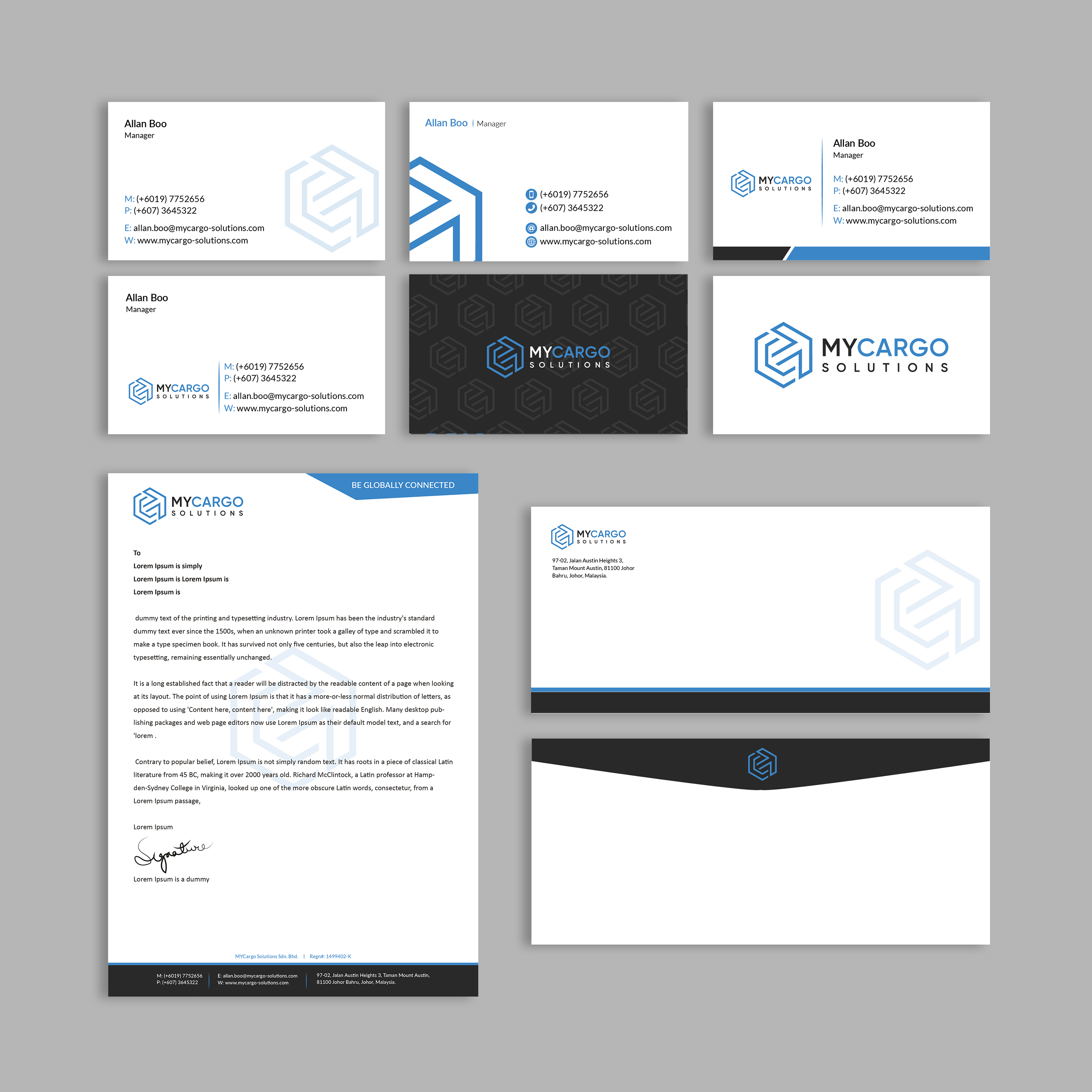 Stationery Design by kousik for Bridgelink Logistics Sdn Bhd | Design #30390115