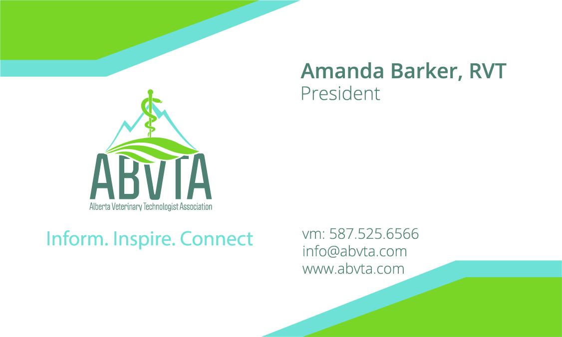 Business Card Design by Nabanita Das for Alberta Veterinary Technologist Association | Design #30397727