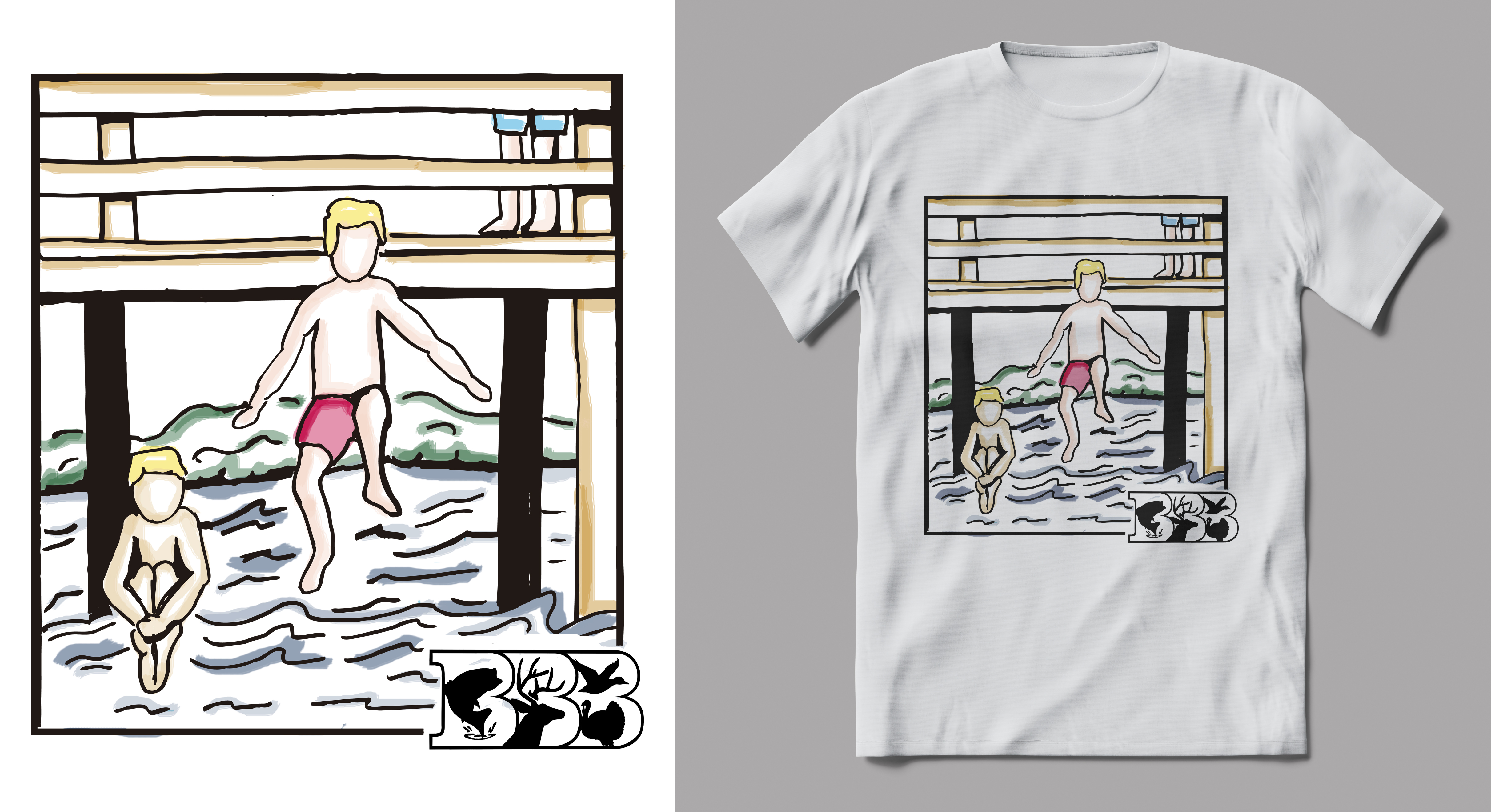 Design de T-shirt par LoreDesign pour Bass, Bucks, And Birds | Design #30389826