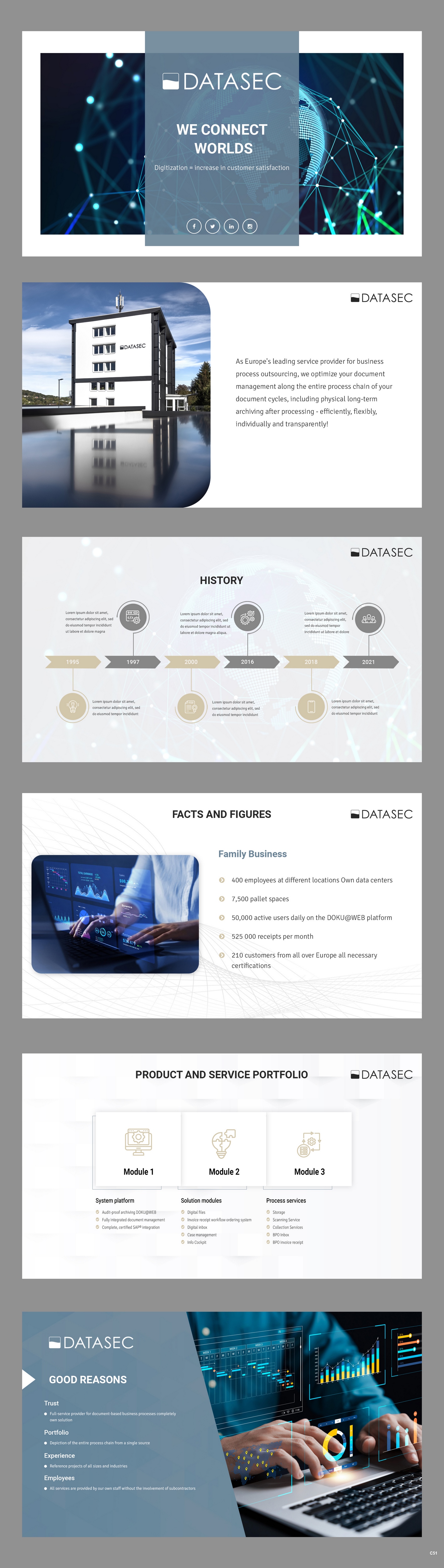 Design de PowerPoint par pb pour DATASEC information factory GmbH | Design #30408526