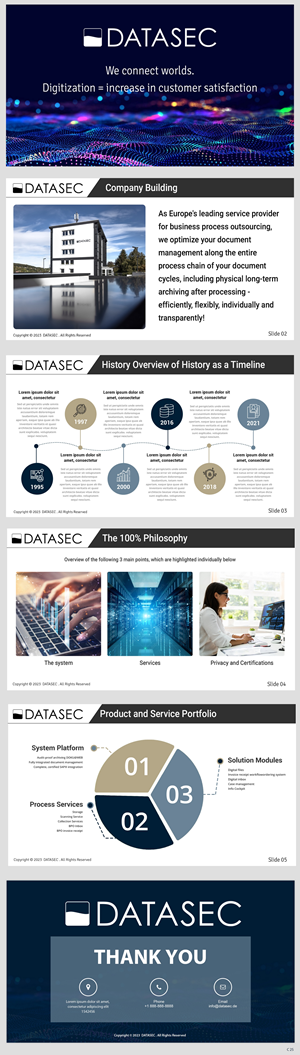 PowerPoint Design by pb for DATASEC information factory GmbH | Design: #30412242