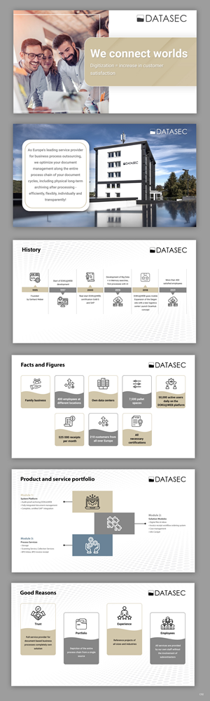 PowerPoint Design by pb for DATASEC information factory GmbH | Design: #30412243