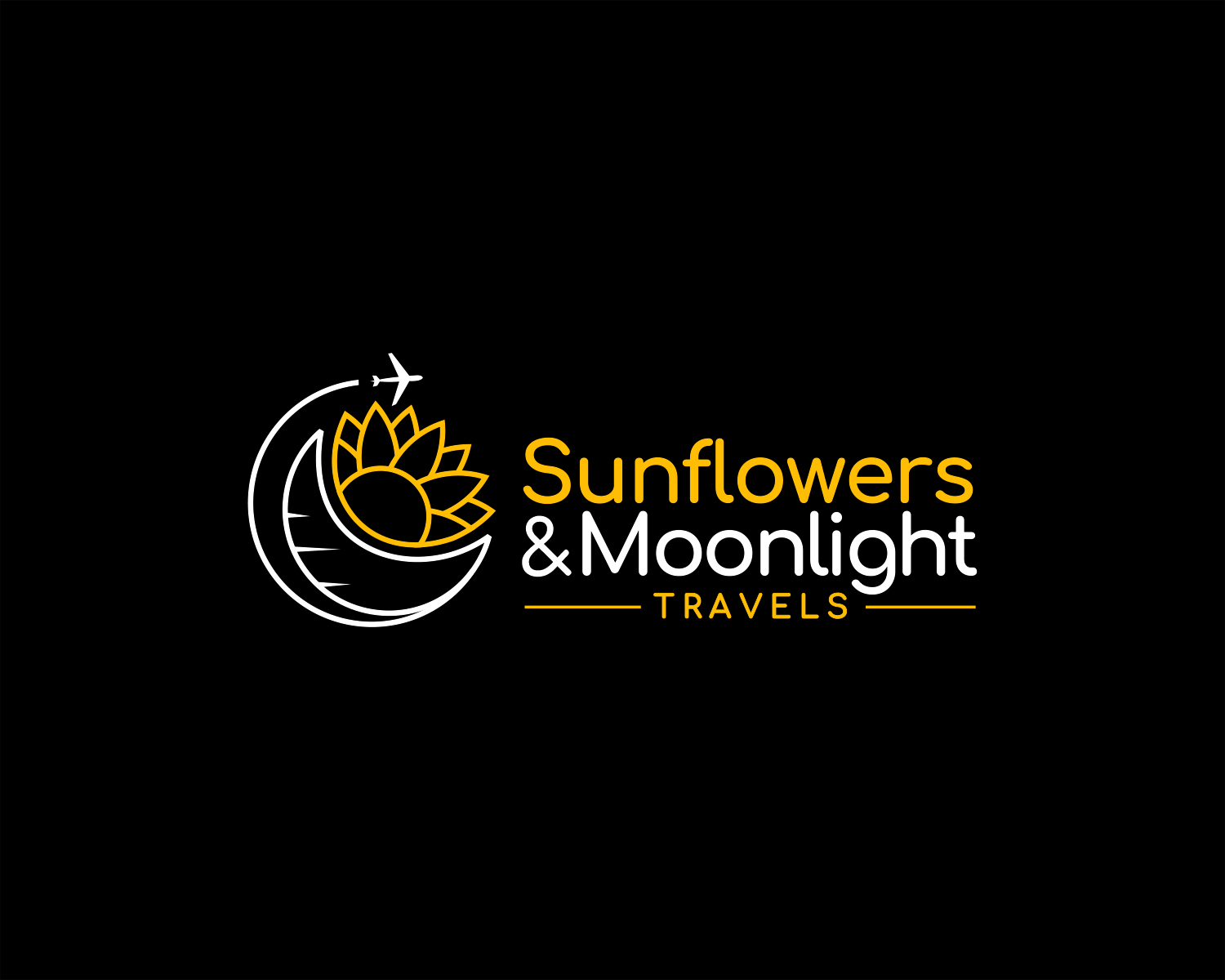 Logo Design by Vishak vasu for Sunflowers and Moonlight Travels | Design #30390135
