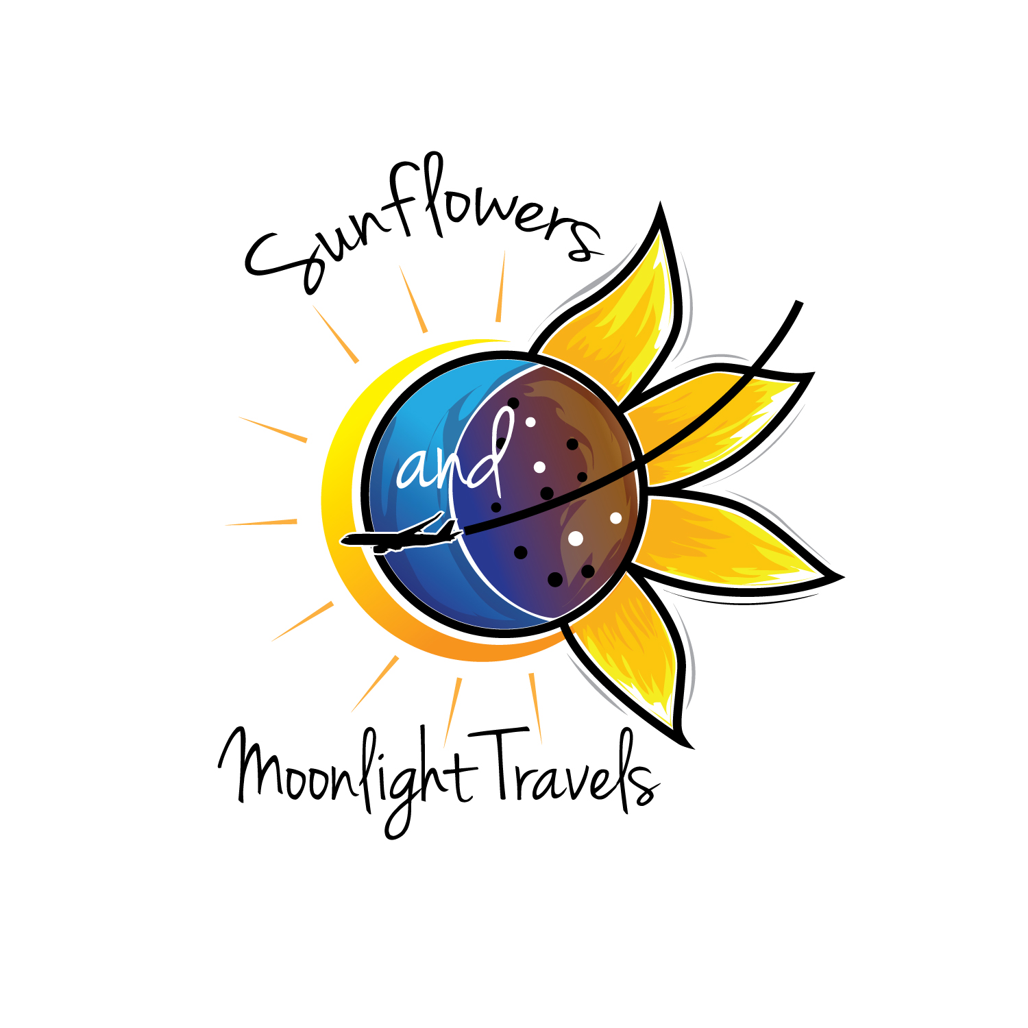 Logo-Design von GODDREAMCREATION für Sunflowers and Moonlight Travels | Design #30378282