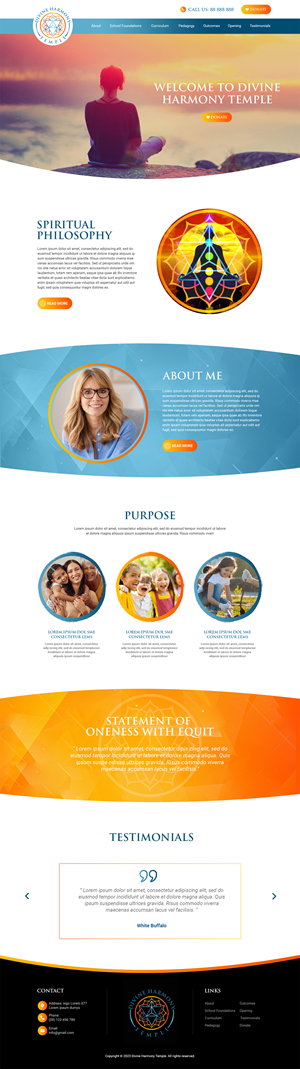 Web Design by MAHABA for Divine Harmony Temple | Design: #30387113