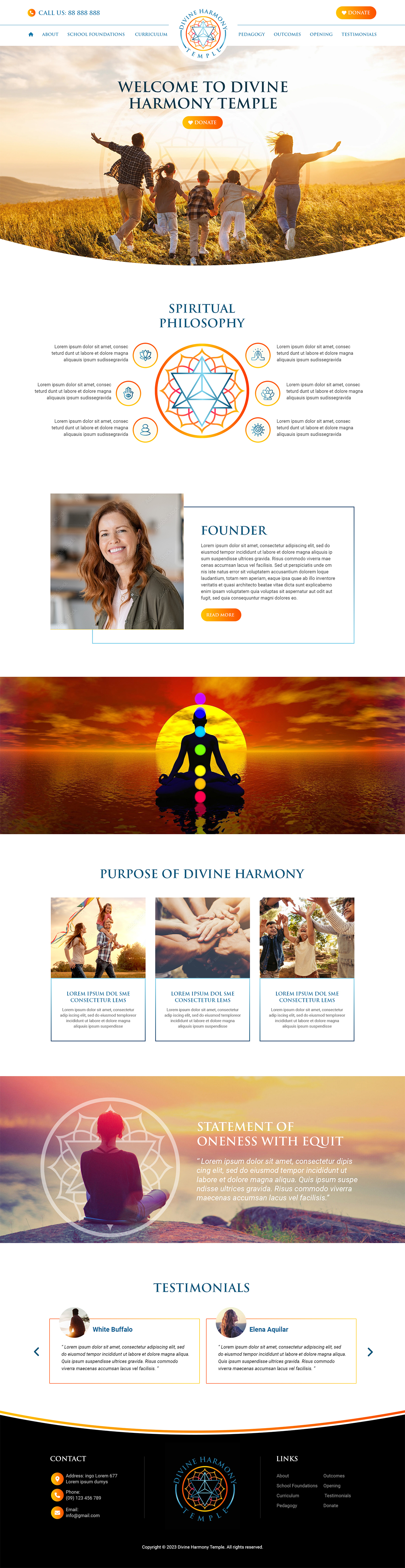 Web Design by MAHABA for Divine Harmony Temple | Design #30387114