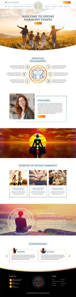 Web Design by MAHABA for Divine Harmony Temple | Design: #30387114
