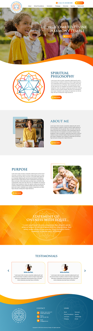 Web Design by MAHABA for Divine Harmony Temple | Design: #30389742