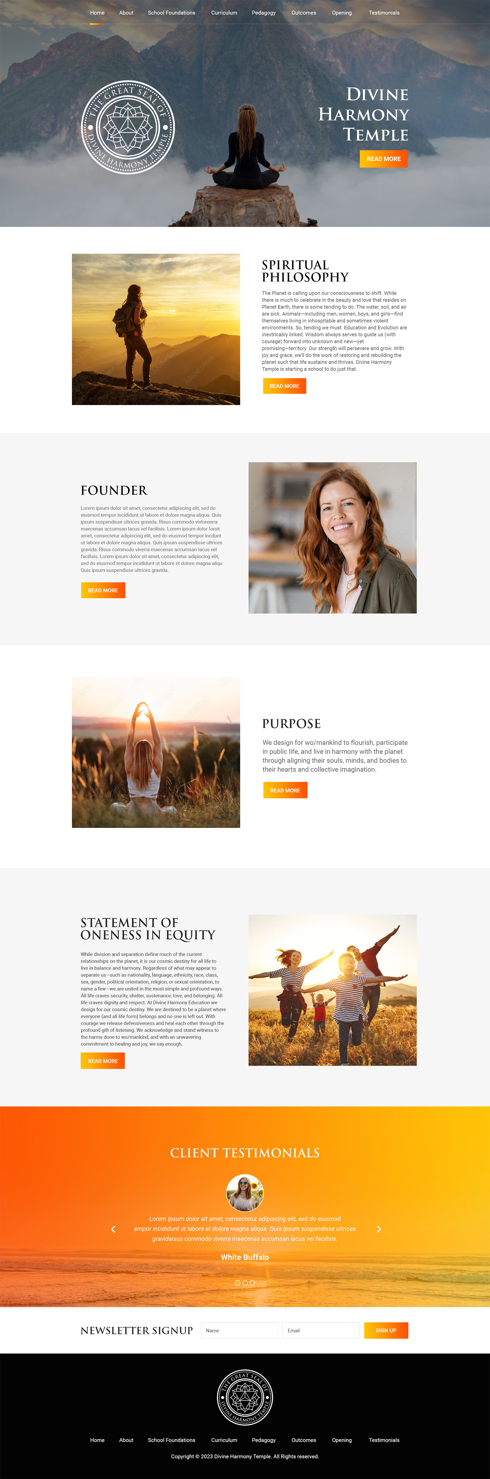 Web Design by MAHABA for Divine Harmony Temple | Design: #30773741
