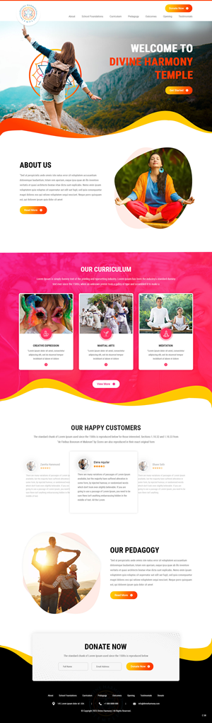 Web Design by pb for Divine Harmony Temple | Design: #30392933