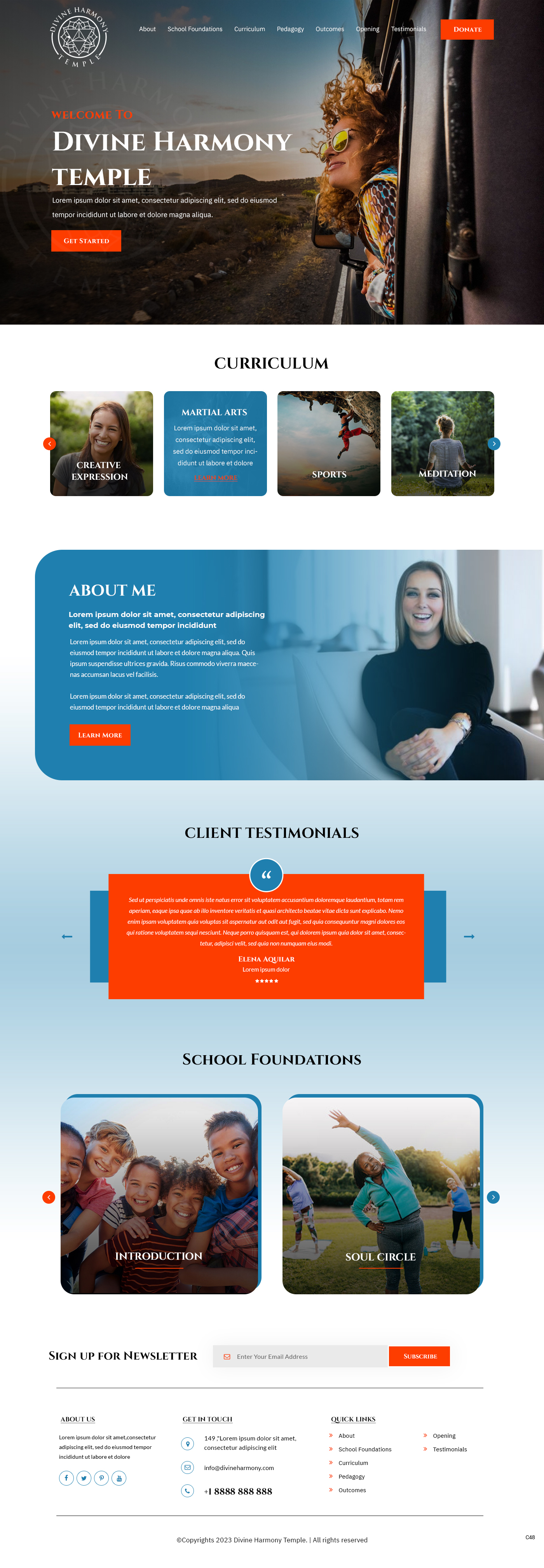 Web Design by pb for Divine Harmony Temple | Design #30392934