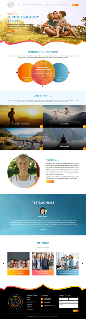 Web Design by pb for Divine Harmony Temple | Design: #30392935