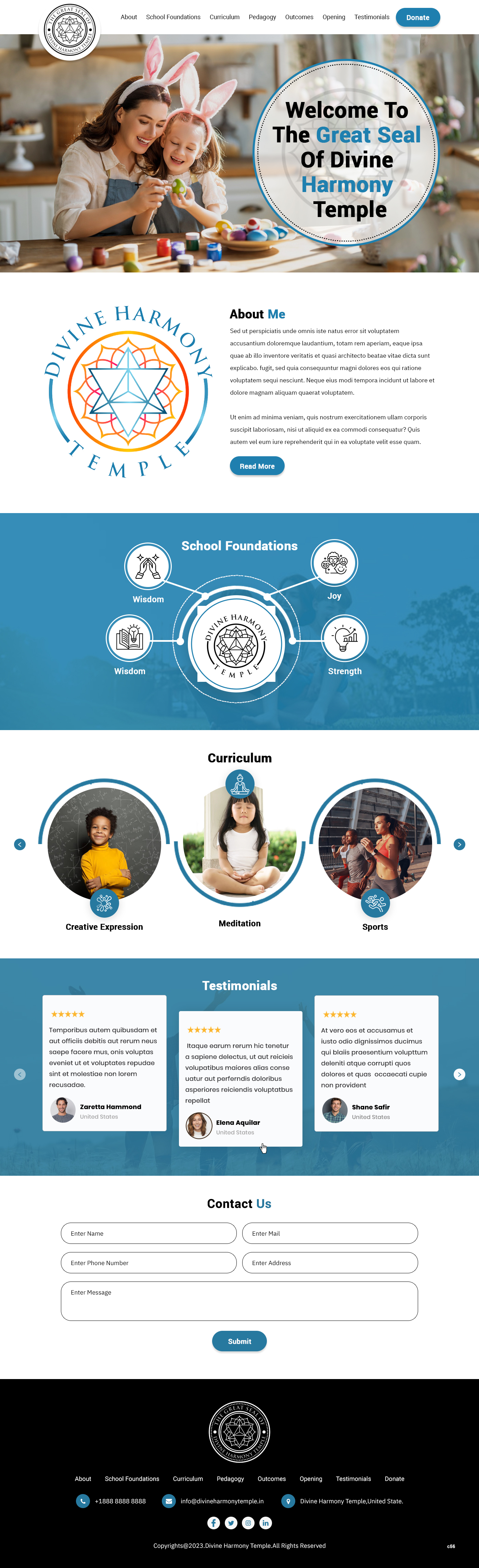 Web Design by pb for Divine Harmony Temple | Design #30392936