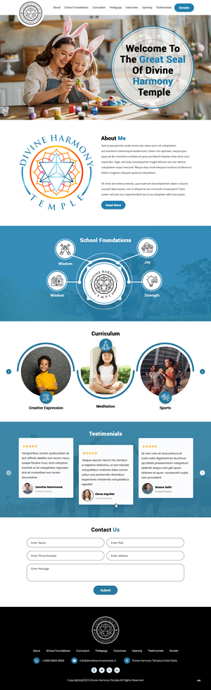 Web Design by pb for Divine Harmony Temple | Design: #30392936