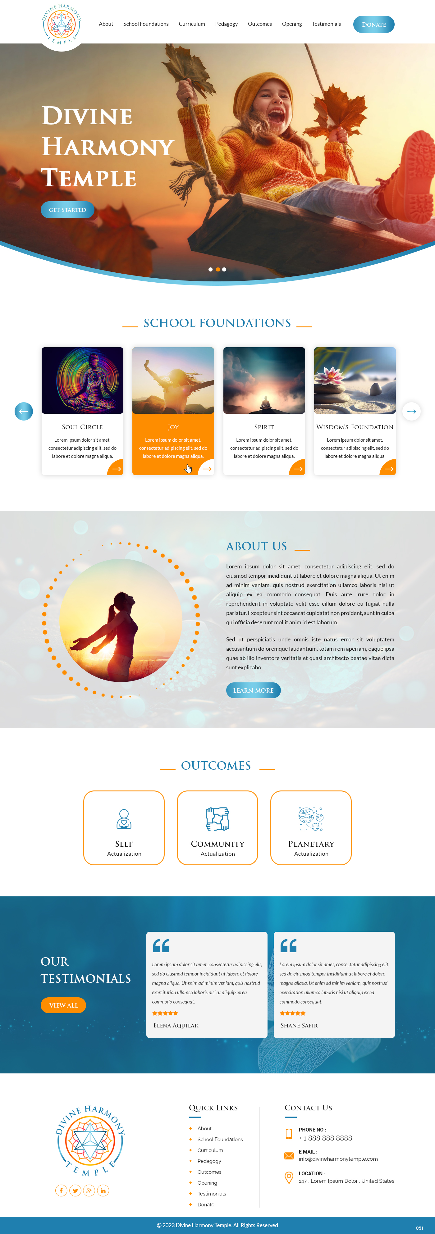 Web Design by pb for Divine Harmony Temple | Design #30392937