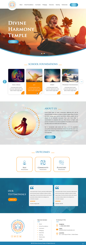 Web Design by pb for Divine Harmony Temple | Design: #30392937