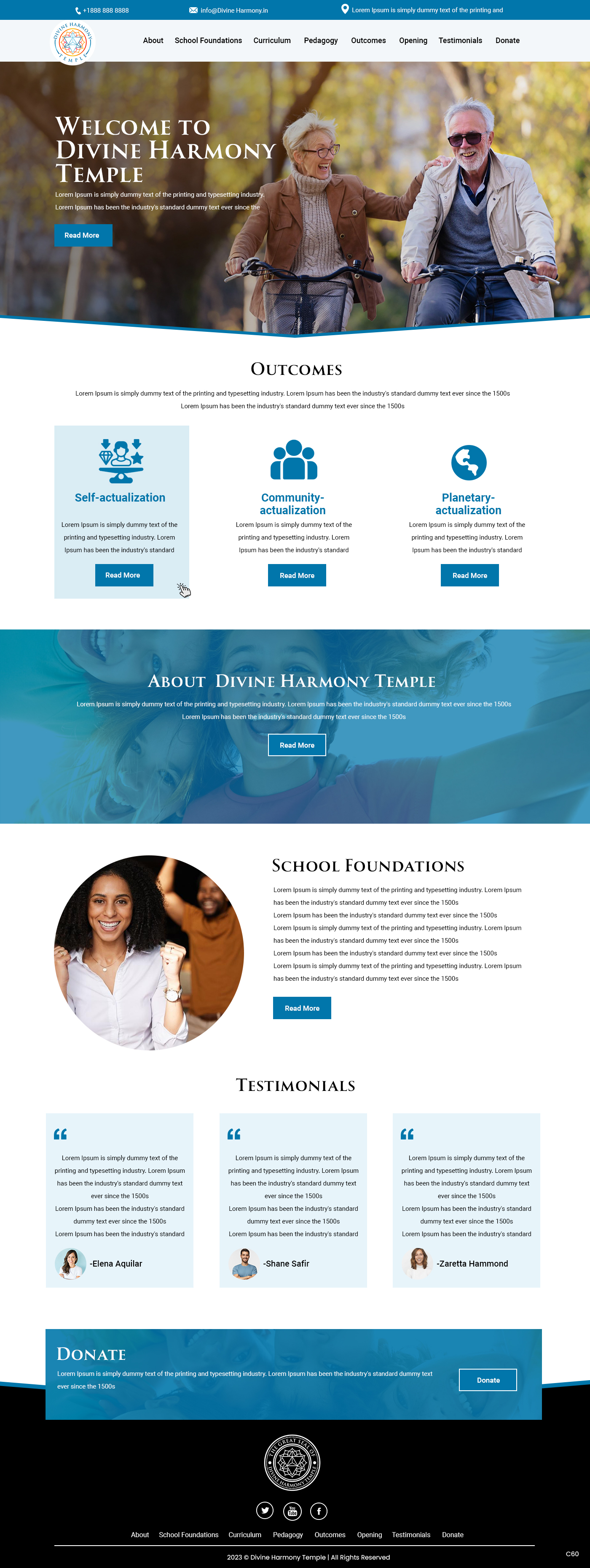 Web Design by pb for Divine Harmony Temple | Design #30392939