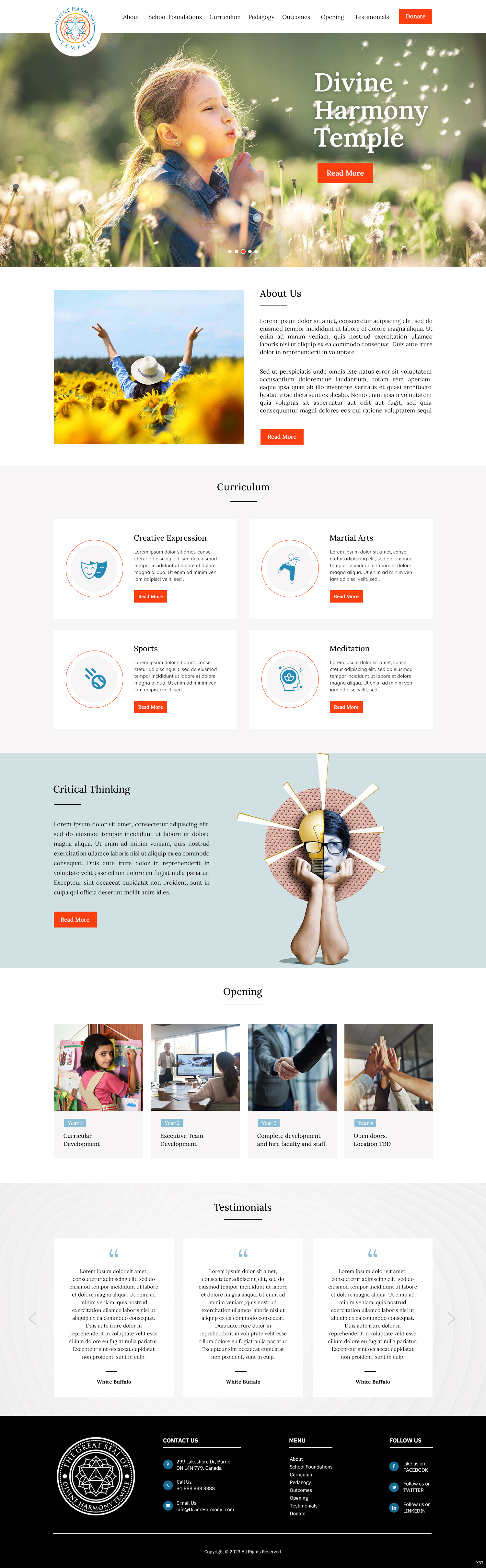 Web Design by pb for Divine Harmony Temple | Design #30392940