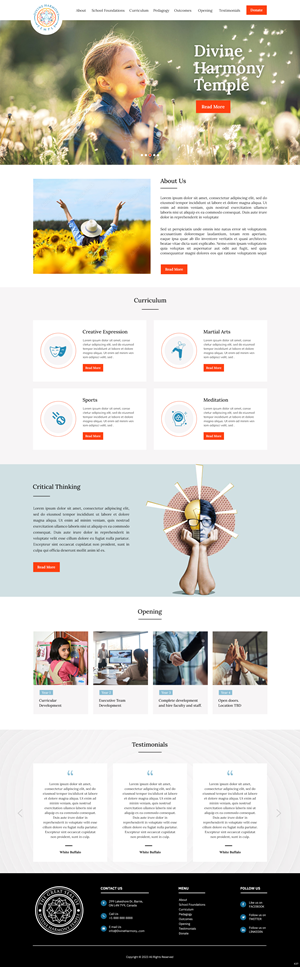 Web Design by pb for Divine Harmony Temple | Design: #30392940