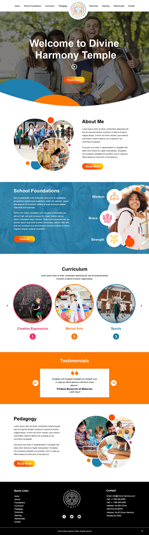 Web Design by pb for Divine Harmony Temple | Design: #30392941