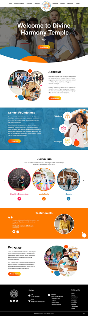 Web Design by pb for Divine Harmony Temple | Design: #30398438