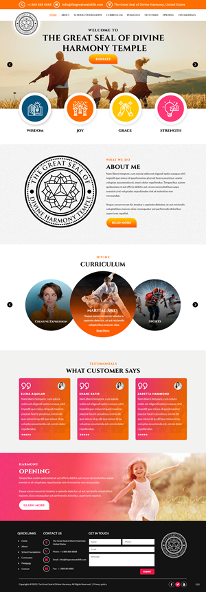 Web Design by pb for Divine Harmony Temple | Design: #30398439