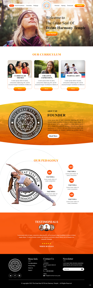 Web Design by pb for Divine Harmony Temple | Design: #30398440