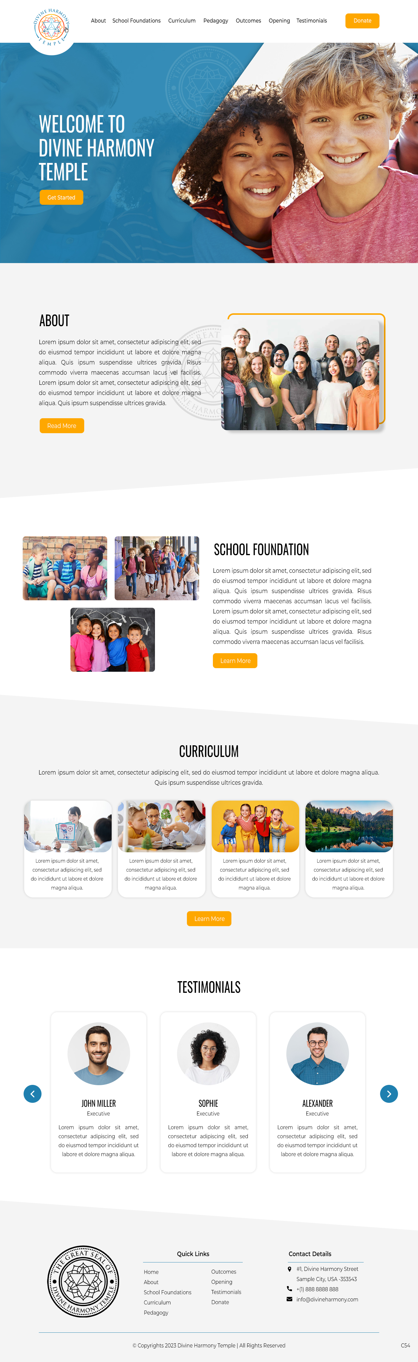 Web Design by pb for Divine Harmony Temple | Design #30398441