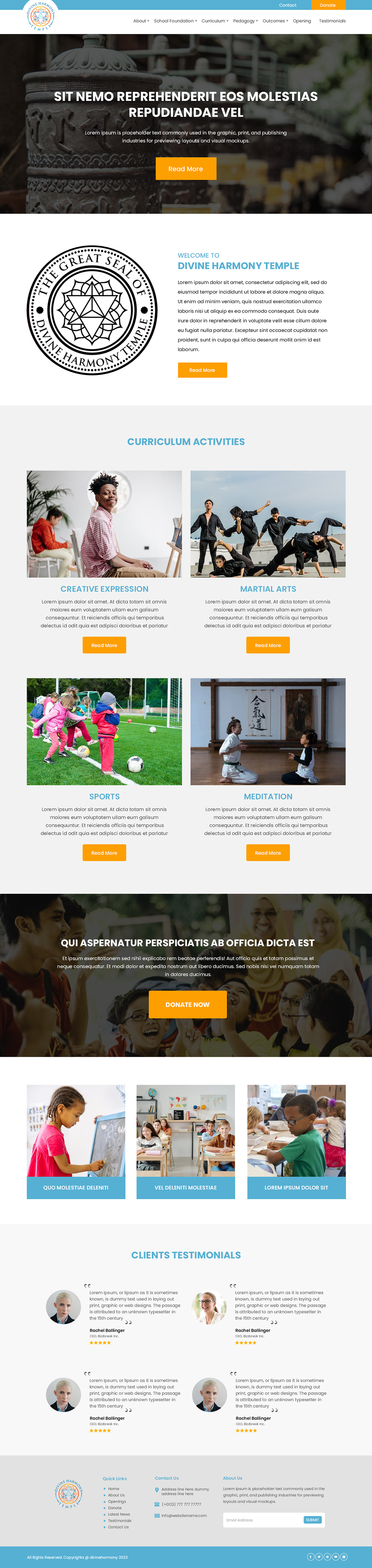 Web Design by Creations Box 2015 for Divine Harmony Temple | Design #30391097