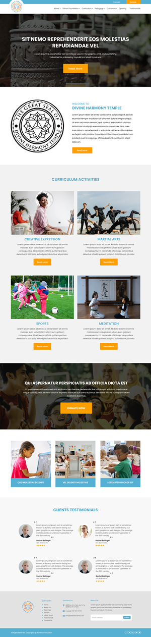 Web Design by Creations Box 2015 for Divine Harmony Temple | Design #30391097