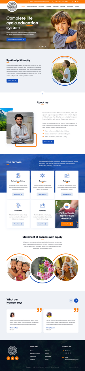 Web Design by sai.designer87 for Divine Harmony Temple | Design #30403078