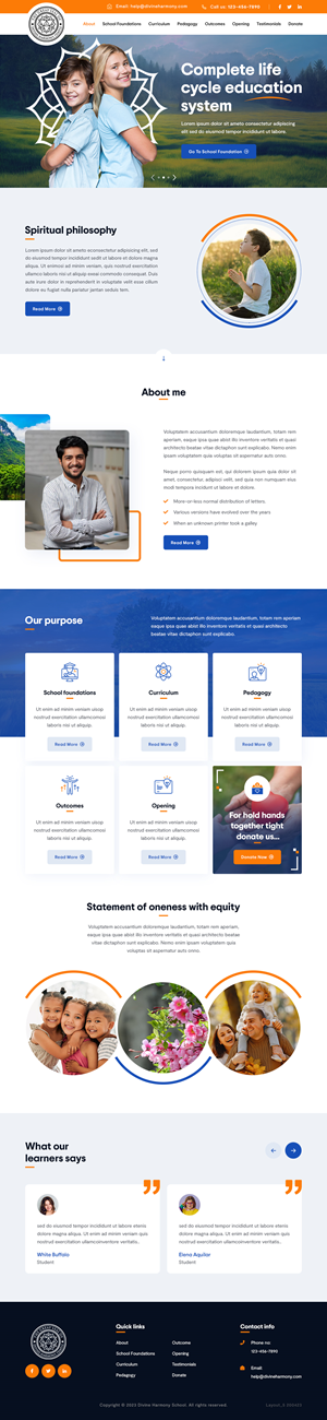 Web Design by sai.designer87 for Divine Harmony Temple | Design: #30403079