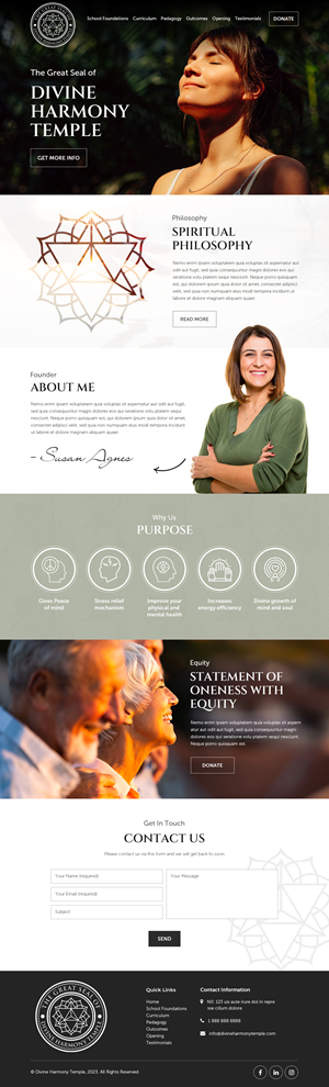 Web Design by Starlyn DS for Divine Harmony Temple | Design: #30384860