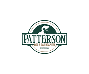 Logo Design by Vishak vasu for Patterson Dog & Cat Hospital | Design: #30529639