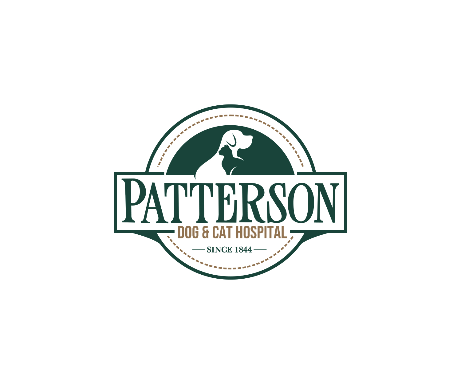 Logo Design by Vishak vasu for Patterson Dog & Cat Hospital | Design #30529640