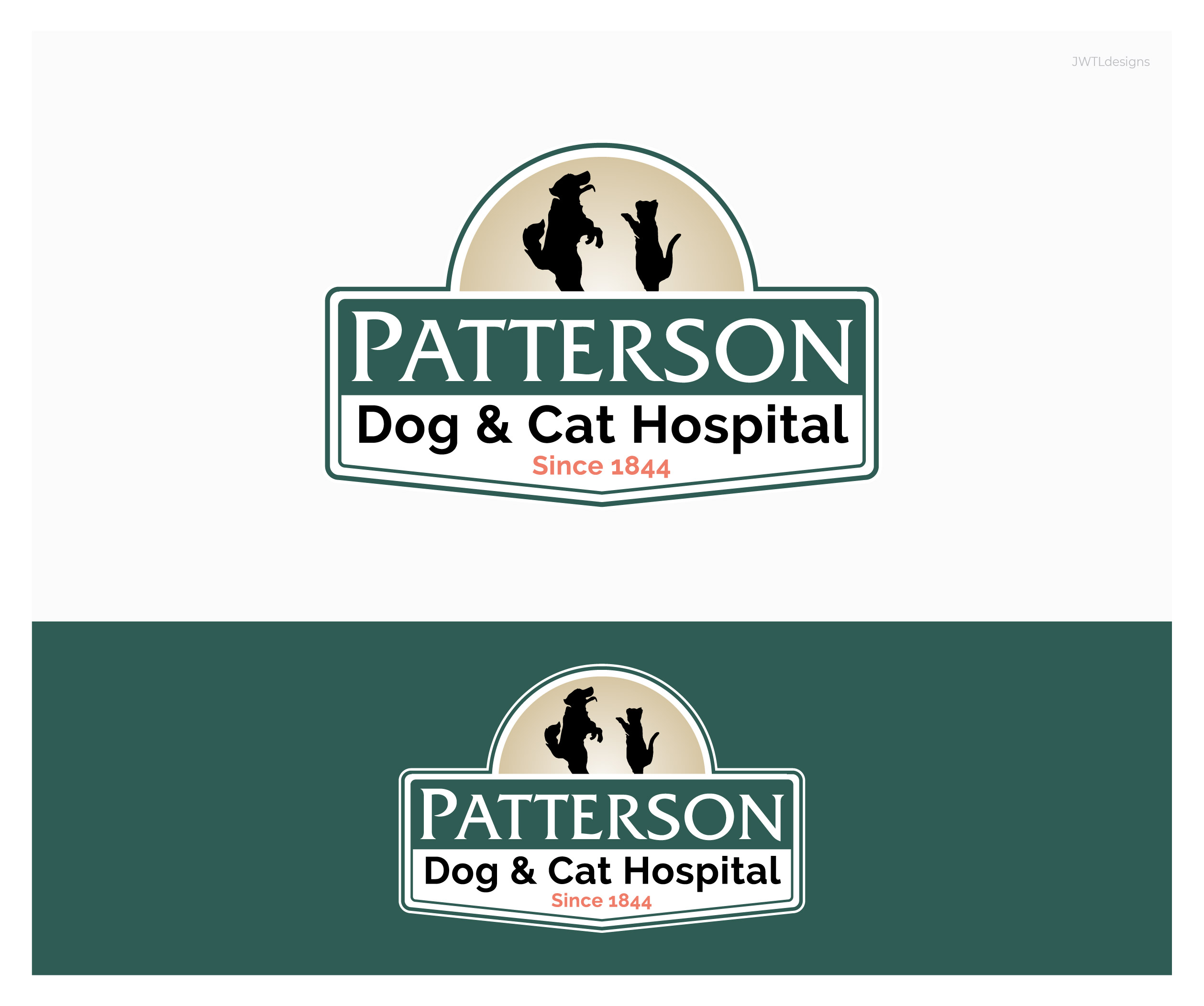 Logo Design by JWTL for Patterson Dog & Cat Hospital | Design #30410335