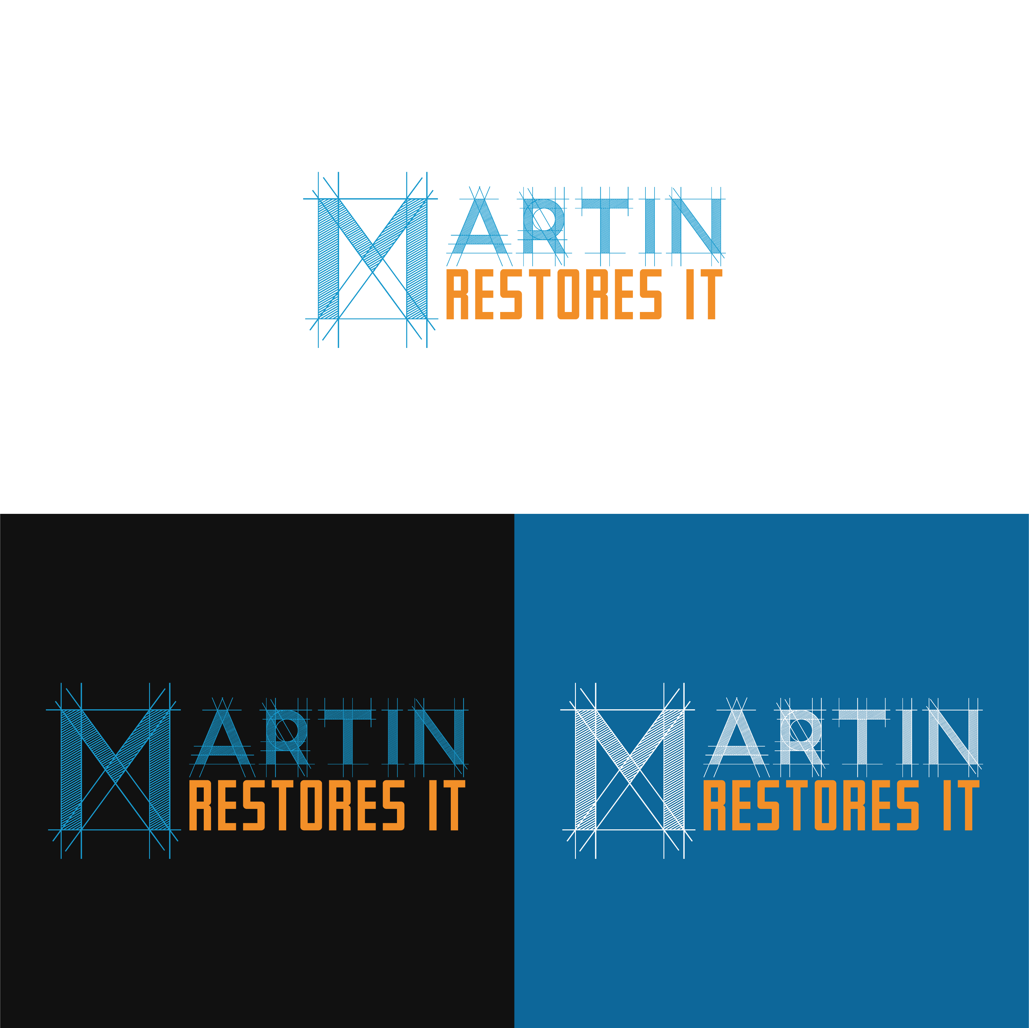 Logo Design by Atlantes for Martin Restores It | Design #30394264