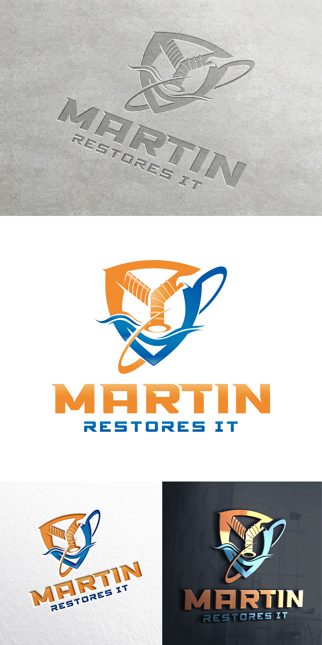 Logo Design by Soul Light for Martin Restores It | Design #30397790