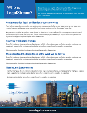 Flyer Design by uk for LegalStream Australia Pty Ltd | Design: #30398546