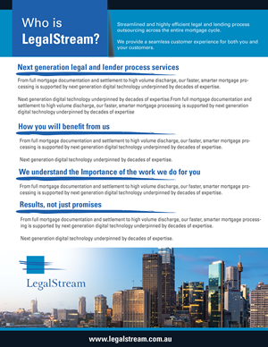Flyer Design by uk for LegalStream Australia Pty Ltd | Design: #30398576