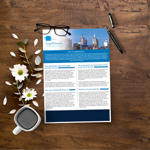 Design de Flyer par Sun Creative pour LegalStream Australia Pty Ltd | Design : #30397409