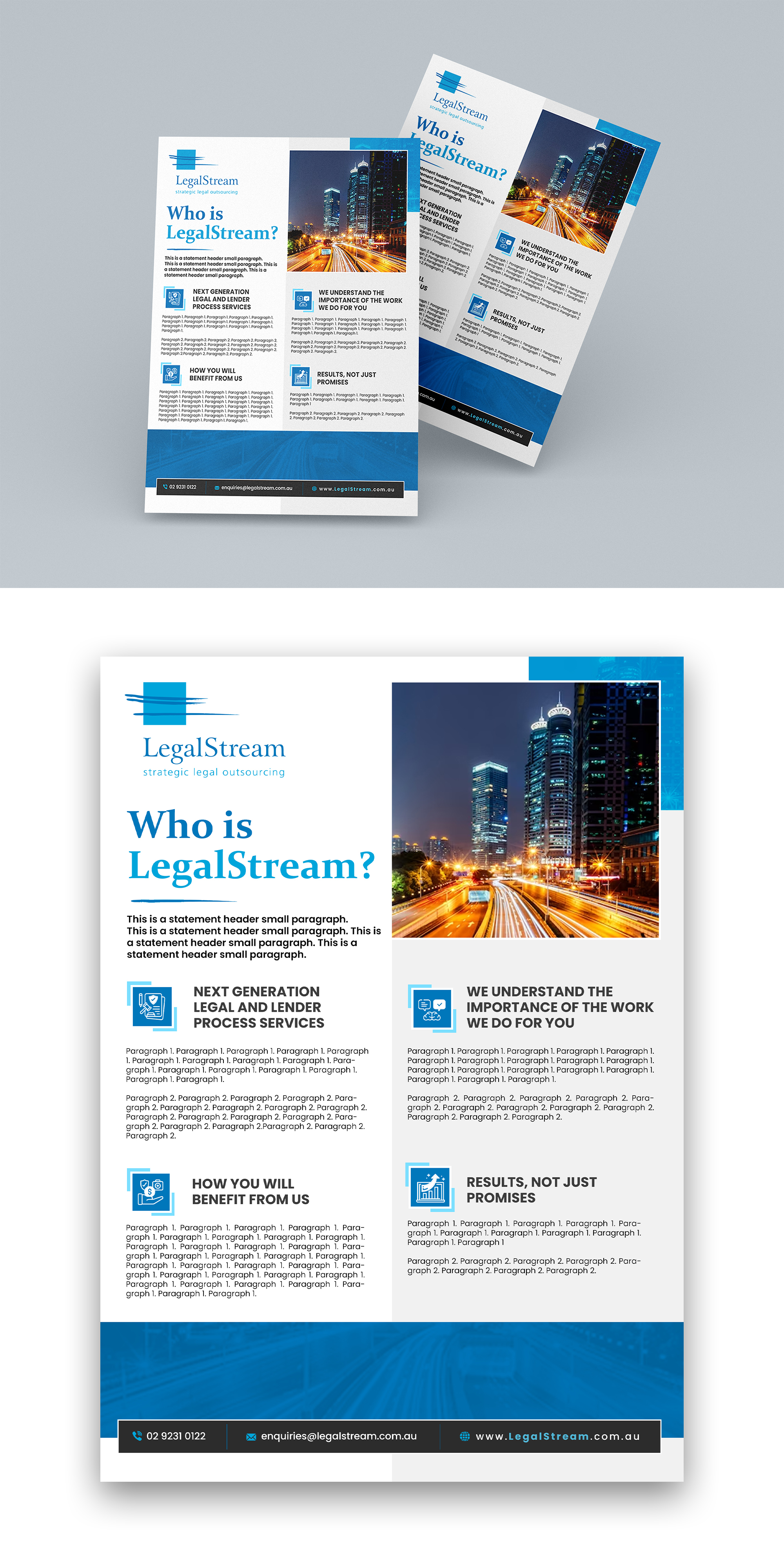 Design de Flyer par debdesign pour LegalStream Australia Pty Ltd | Design #30395864