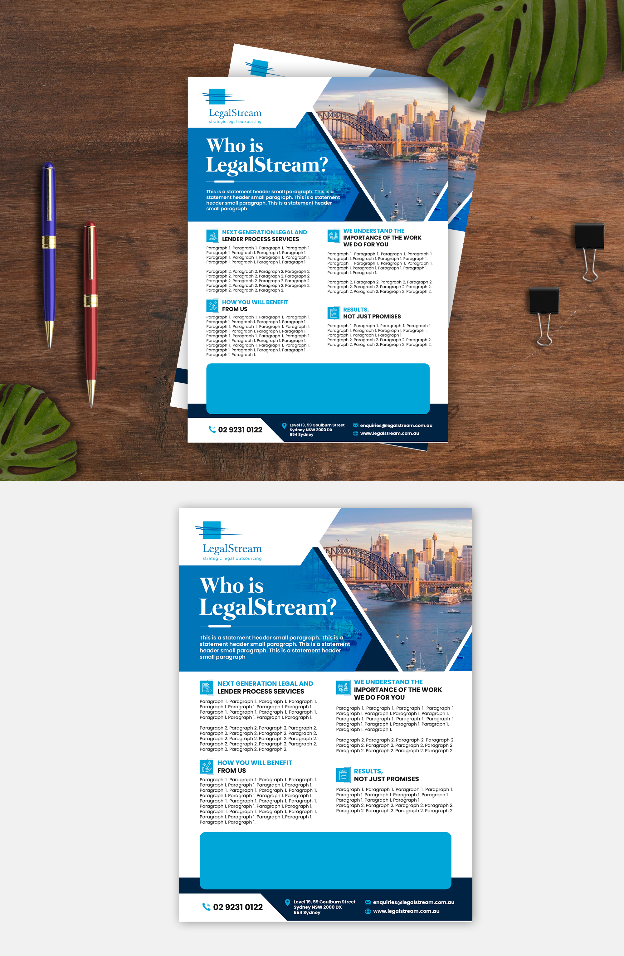 Design de Flyer par debdesign pour LegalStream Australia Pty Ltd | Design #30396044